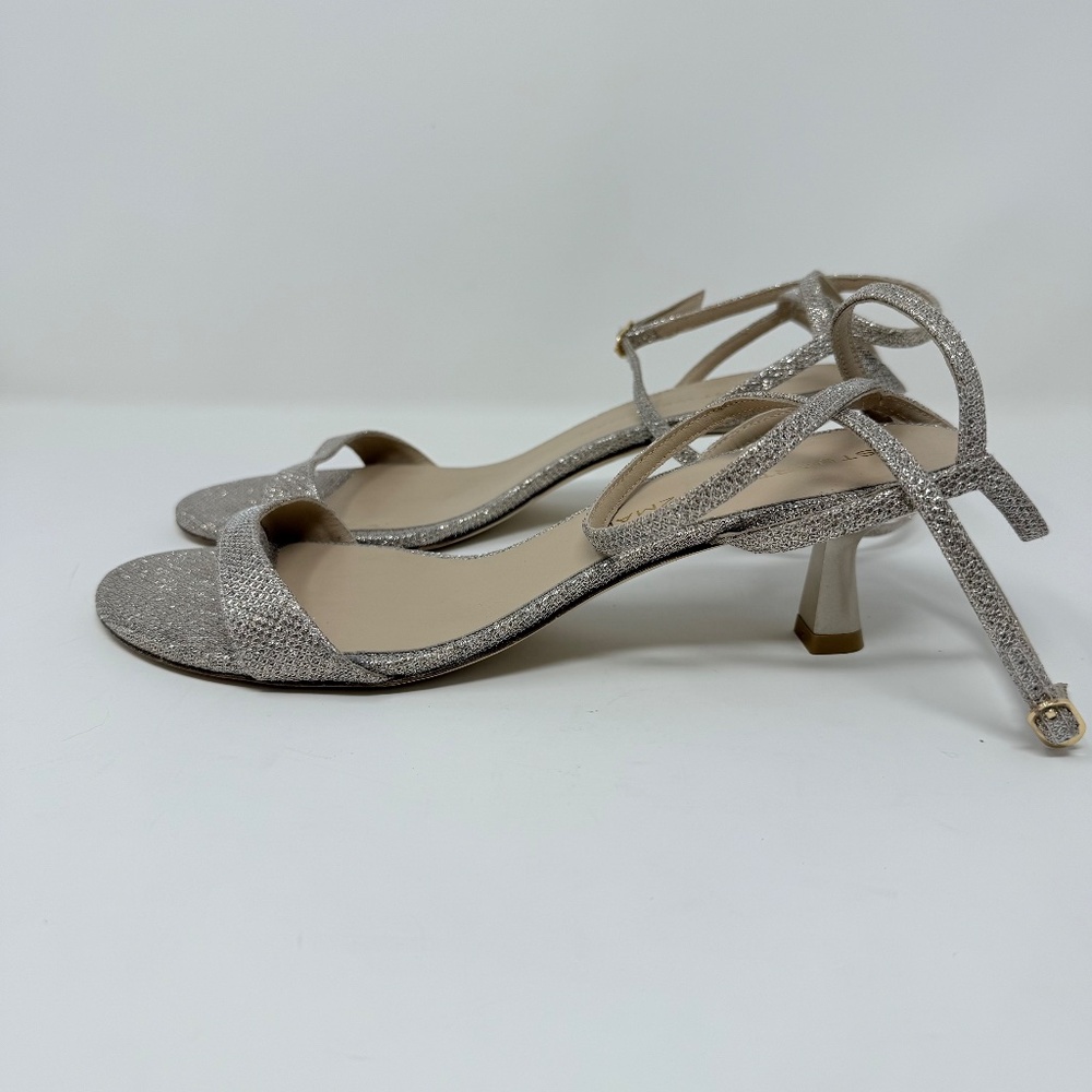 New Stuart Weitzman Women's Nudist 50 Wrap Sandals In Poudre Sz 10.5 - Picture 8 of 15